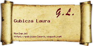 Gubicza Laura névjegykártya